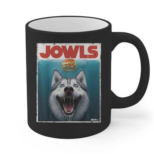 Siberian Husky Jowls Sled Dog Mom Top Alaskan Dog Dad Graphic Print Coffee Mug - Father's Day Fun