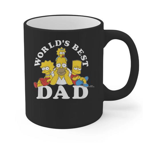 The Simpsons World's Best Dad Father's Day Group V2 Small Graphic Print Coffee Mug - Father's Day Fun