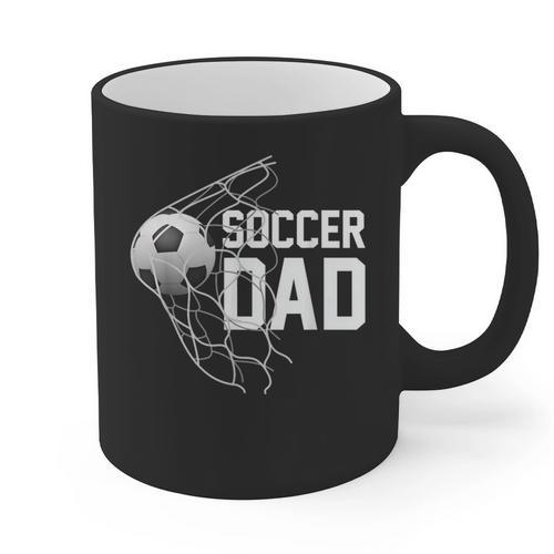Soccer DAD Football Futbol Parents Goal Graphic Print Coffee Mug - Father's Day Fun