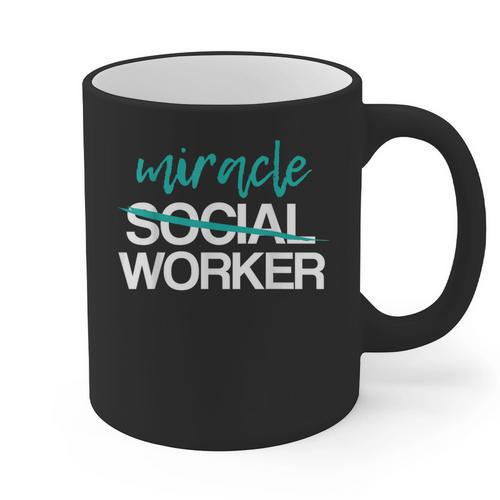 Social Worker Work Month MSW Graduation Masters Graphic Print Coffee Mug - Best Gift Smart