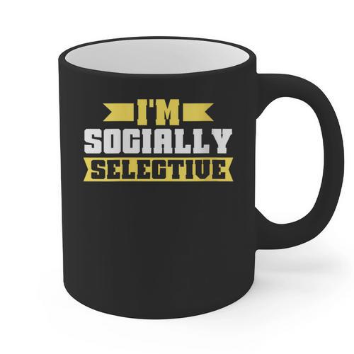 Im Socially Selective Introvert Graphic Print Coffee Mug - Raresse