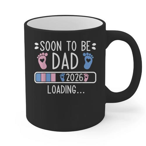 Soon To Be Dad 2026 Loading Pregnancy Announcement 2026 Graphic Print Coffee Mug - Father's Day Fun