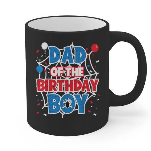 Spider Web Dad Of The Birthday Boy Graphic Print Coffee Mug - Father's Day Fun