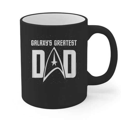 Star Trek Father's Day Galaxy's Greatest Dad Badge Graphic Print Coffee Mug - Father's Day Fun