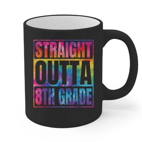 Straight Outta 8th Grade Great Graduation Eighth Grade Graphic Print Coffee Mug - Best Gift Smart