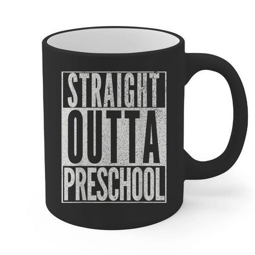 STRAIGHT OUTTA PRESCHOOL GIFT Grad Graduation Kids Graphic Print Coffee Mug - Best Gift Smart