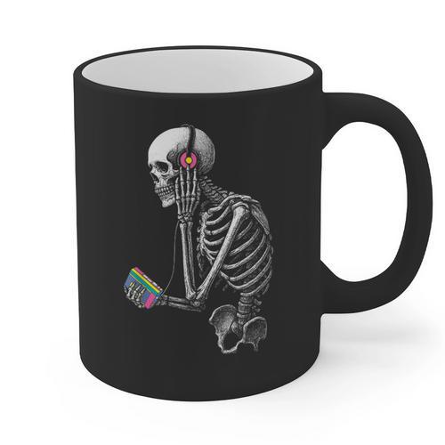 Stuck In The 80S Music Tee Walkman Cassette Nostalgia Graphic Print Coffee Mug - Figerry