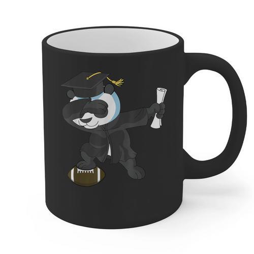 Student Graduation 2022 Panda Football Boys Girls Teenager Graphic Print Coffee Mug - Best Gift Smart
