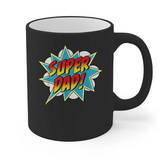 Super Dad Comic Book Superhero Father's Day Graphic Print Coffee Mug - Father's Day Fun