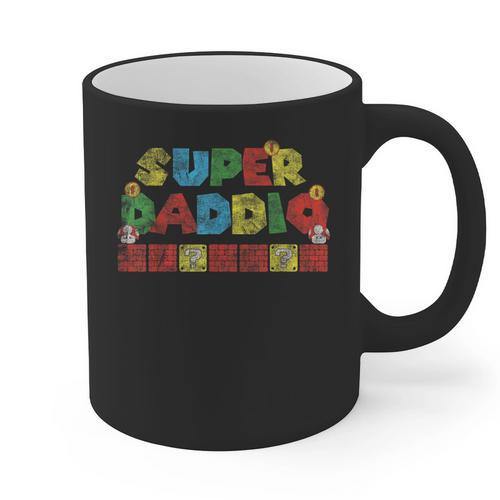 Super Daddio Retro Gamer Dad Style Graphic Print Coffee Mug - Father's Day Fun