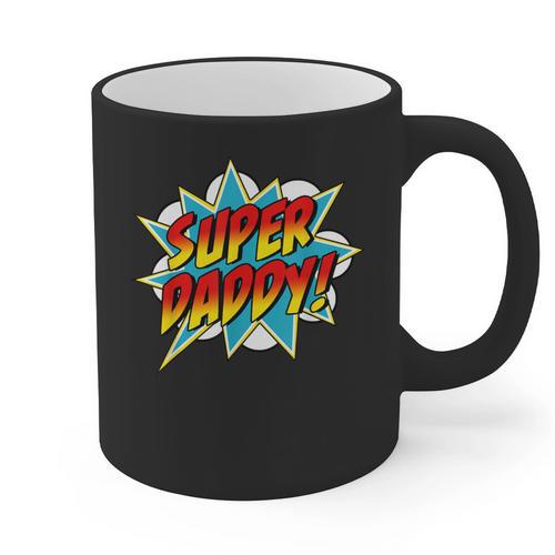 Super Daddy Comic Book Superhero Father's Day Graphic Print Coffee Mug - Father's Day Fun