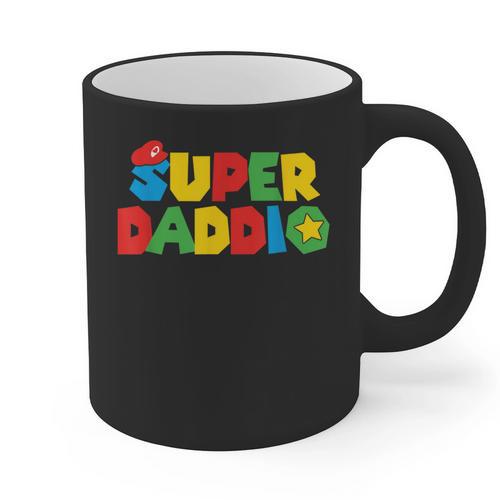 Super Gamer Dad Unleashed Celebrating Fatherly Powers Graphic Print Coffee Mug - Father's Day Fun