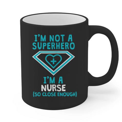 Superhero RN Nurse Shirt Graduation Graphic Print Coffee Mug - Best Gift Smart