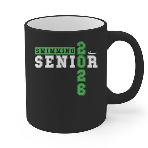 Swimming Senior Night Swim Senior 2026 Graduation 33 Graphic Print Coffee Mug - Best Gift Smart