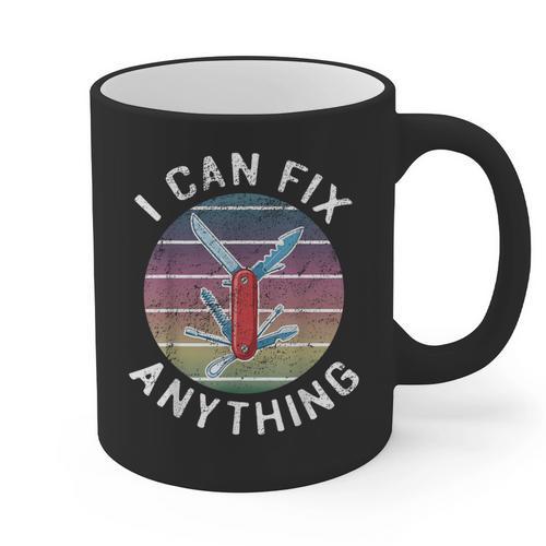 Swiss Army Knife DIY Dad Fathers Day Fix Anything Handyman Graphic Print Coffee Mug - Father's Day Fun