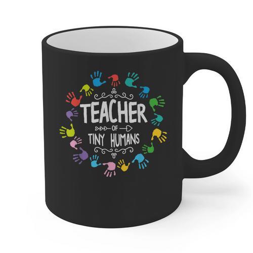 Teacher Of Tiny Humans Preschool Kindergarten Graduation Graphic Print Coffee Mug - Best Gift Smart