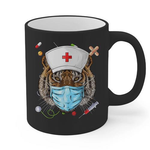 Tiger Nurse RN ER Nursing School Graduation Graphic Print Coffee Mug - Best Gift Smart