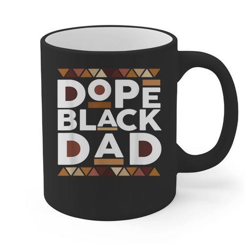 History Month Family Matching Melanin Dope Black Dad Graphic Print Coffee Mug - Father's Day Fun