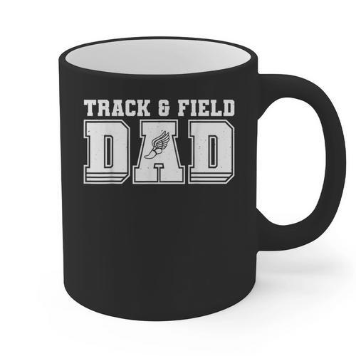 Track & Field Dad Sport Fathers Day Boys Graphic Print Coffee Mug - Father's Day Fun