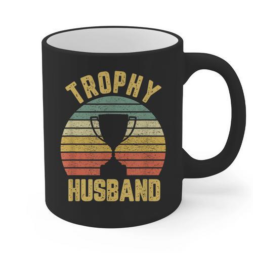 Trophy Husband For Cool Father Or Dad Graphic Print Coffee Mug - Father's Day Fun