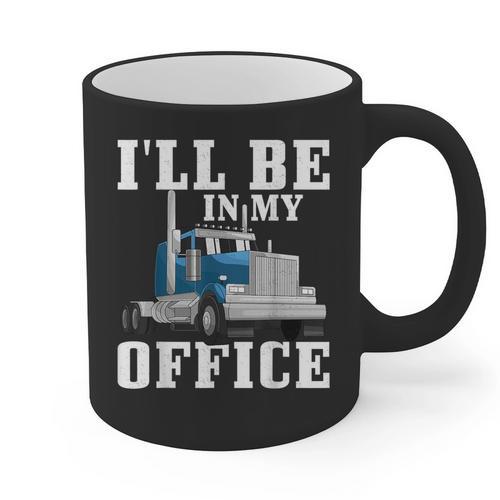 Truck Driver Art For Men Dad Women Trucking CDL Trucker Graphic Print Coffee Mug - Father's Day Fun