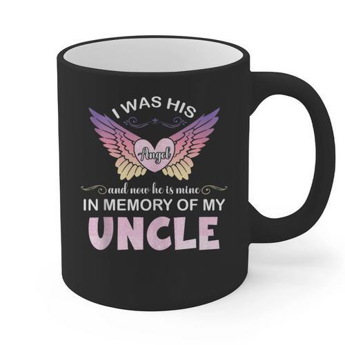 Uncle Angel In My Memory Cute Family Remembrance Match Graphic Print Coffee Mug - Easessy