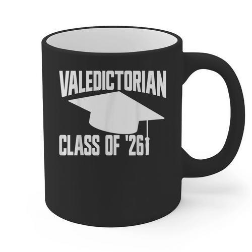 Valedictorian Class Of '26 Graduation 2026 Valedictorian Graphic Print Coffee Mug - Best Gift Smart