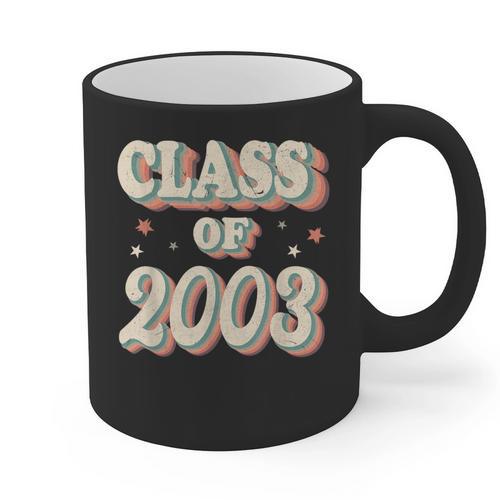 Vintage Class Of 2003 03 High School Graduation Graphic Print Coffee Mug - Best Gift Smart