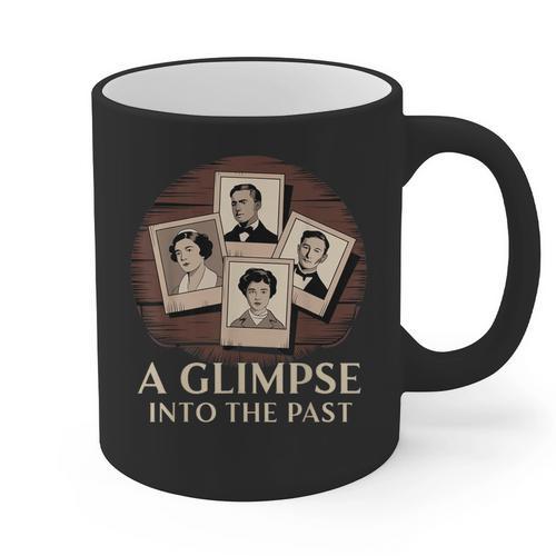 Vintage Portrait Photography Memory Nostalgia Vibe Graphic Print Coffee Mug - Figerry