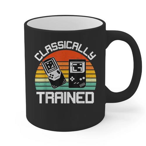 Vintage Retro Classically Trained Video Game 90s Nostalgia Graphic Print Coffee Mug - Figerry