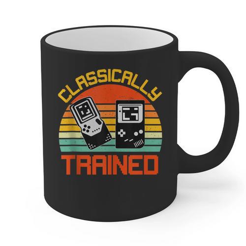 Vintage Retro Classically Trained Video Game 90s Nostalgia Graphic Print Coffee Mug - Figerry