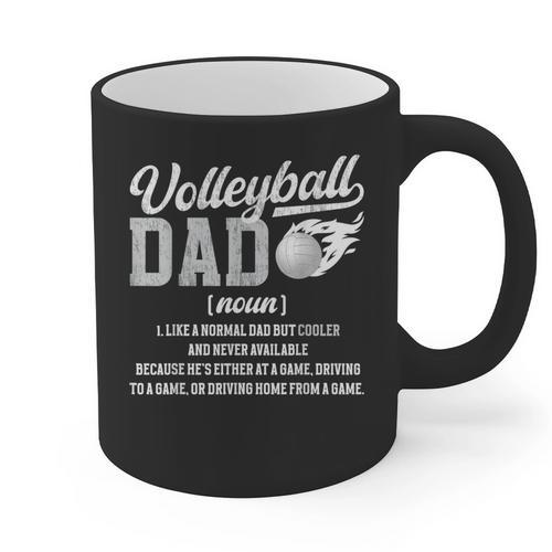 Volleyball Dad Definition Dad Of A Volleyball Player Father Graphic Print Coffee Mug - Father's Day Fun