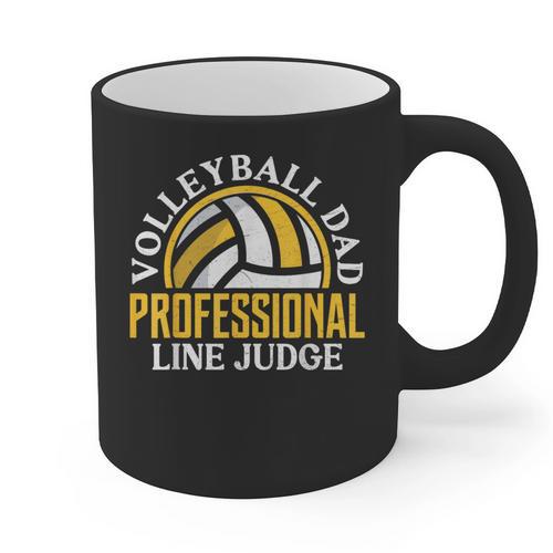 Volleyball Dad Professional Line Judge Volleyball Dad Graphic Print Coffee Mug - Father's Day Fun