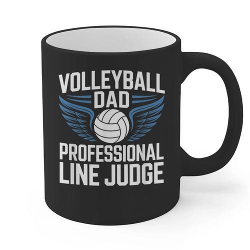 Volleyball Dad Professional Line Judge Volleyball Father Graphic Print Coffee Mug - Father's Day Fun