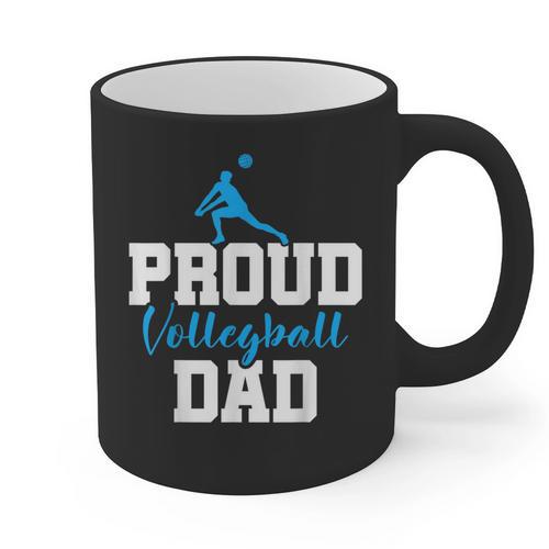 Volleyball Player Team Dad Father Proud Volleyball Dad Graphic Print Coffee Mug - Father's Day Fun