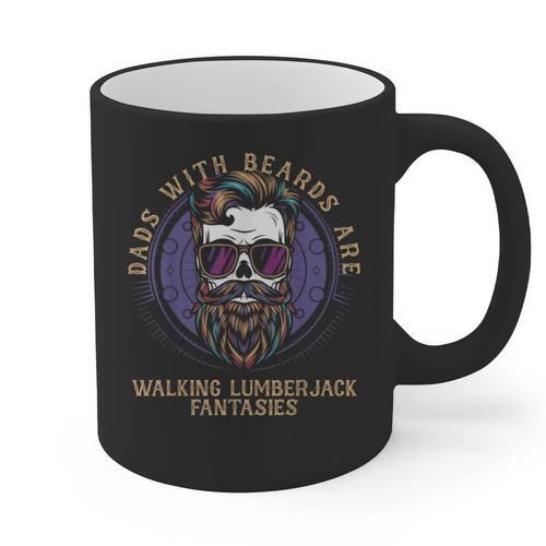 Walking Lumberjack Fantasies Dads With Beards Fantasy Art Graphic Print Coffee Mug - Father's Day Fun