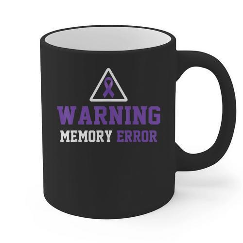 Warning Memory Error Fun Alzheimer Awareness Men Women Graphic Print Coffee Mug - Easessy