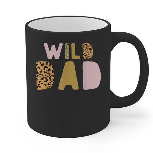 Wild Wild Dad Two Wild Birthday Outfit Zoo Birthday Animal Graphic Print Coffee Mug - Father's Day Fun