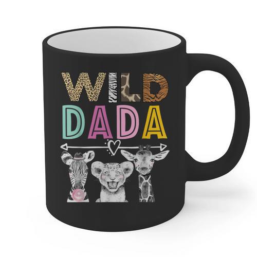 Wild Dada Zoo Theme Birthday Safari Jungle Matching Party Graphic Print Coffee Mug - Father's Day Fun