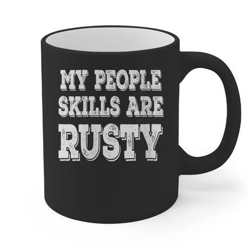 Women's My People Skills Are Rusty Introvert SPN Moments Graphic Print Coffee Mug - Raresse