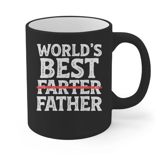 World's Best Father Farter Dad Daddy Papa Joke Graphic Print Coffee Mug - Father's Day Fun