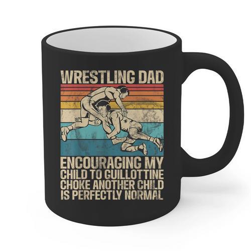 Wrestling Dad Wrestler Wrestling Wrestle Father's Day Graphic Print Coffee Mug - Father's Day Fun