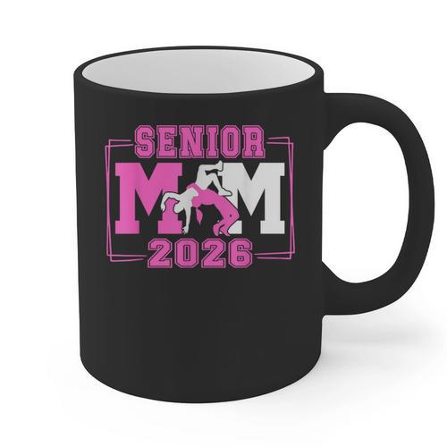 Wrestling Senior Mom Wrestling Senior 2026 Graduation Graphic Print Coffee Mug - Best Gift Smart