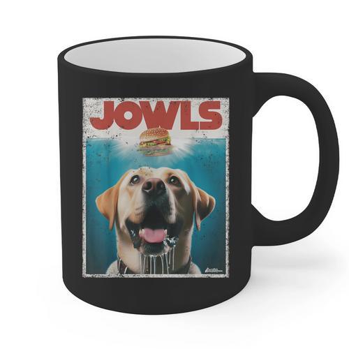 Yellow Lab Jowls Top Labrador Retriever Dog Mom Dad Graphic Print Coffee Mug - Father's Day Fun