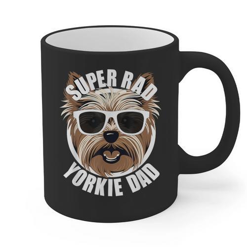Yorkie Dad Father’s Day Yorkshire Terrier Dog Dad Graphic Print Coffee Mug - Father's Day Fun
