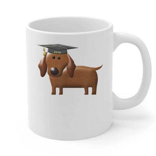 2018 Dog Graduation Shirt Dachshund Graduation For Men Women Kids Graphic Print Coffee Mug - Best Gift Smart