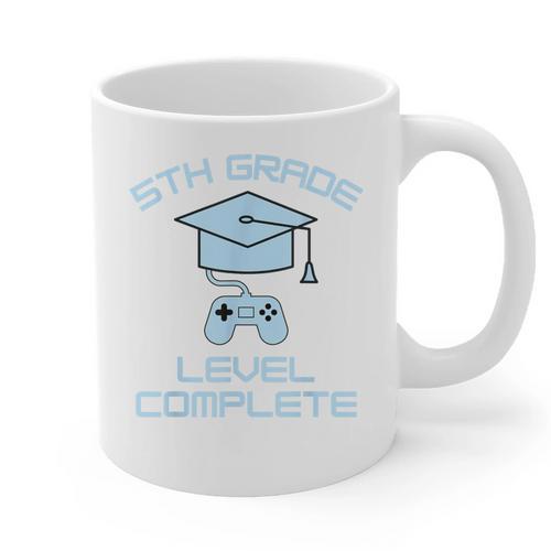 5th Grade Level Complete Fifth Grade Gamer Graduation Day Graphic Print Coffee Mug - Best Gift Smart