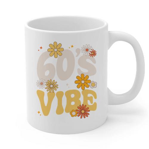 60's Vibe Vintage Nostalgia Mixtape Era 1960s Party Groovy Graphic Print Coffee Mug - Figerry