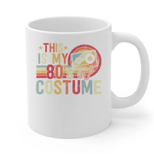This Is My 80s Costume Vintage Style Nostalgia 1980s Retro Premium Tri-Blend Graphic Print Coffee Mug - Figerry