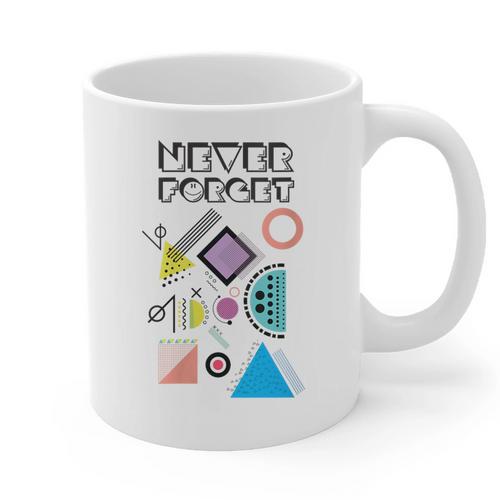 80s Nostalgia Never Forget Graphic Print Coffee Mug - Figerry